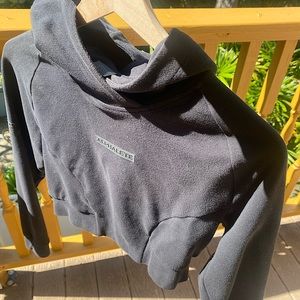 Alphalete Identity Pro Cropped Hoodie Black
